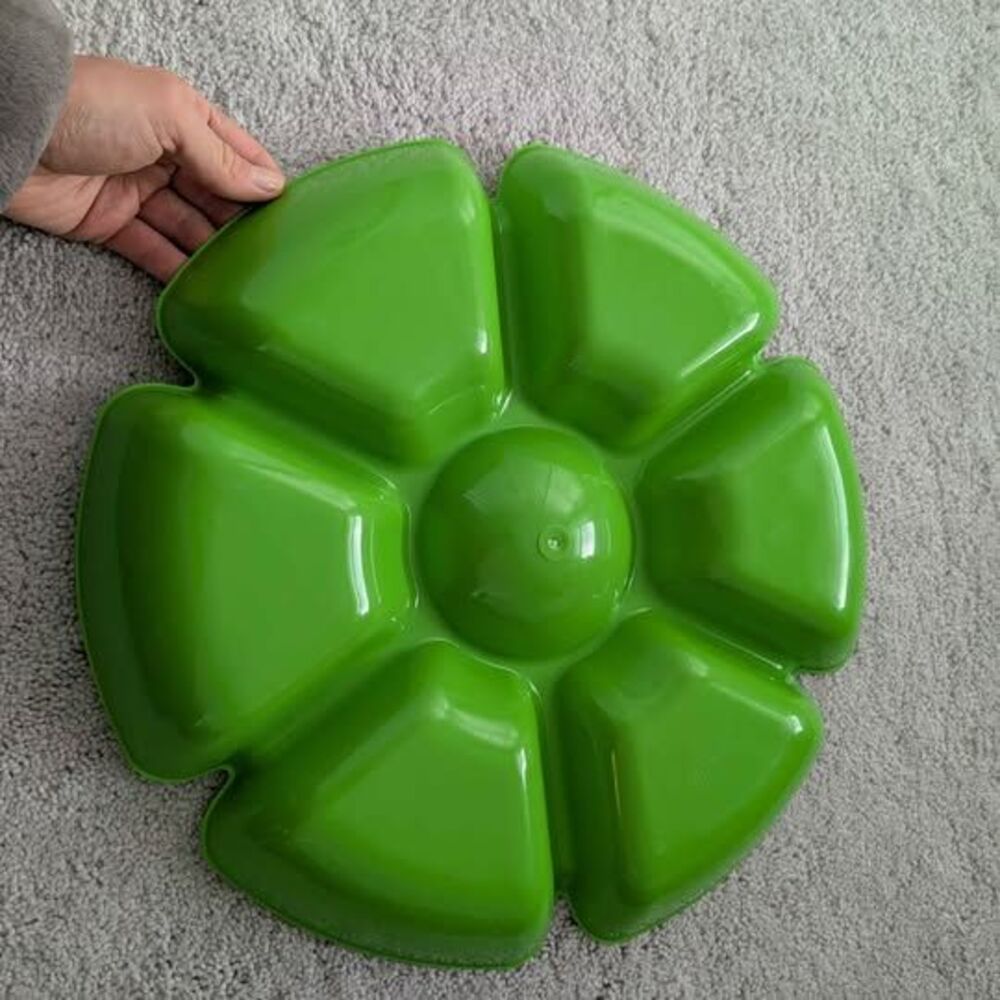Lime Green 7 Compartment Serving Platter Tray - Picture 3 of 3